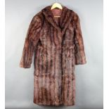 A lady's full length mink coat, some moulting