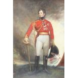 20th Century oil on canvas unsigned, full length portrait study of George IV 90cm x 60cm