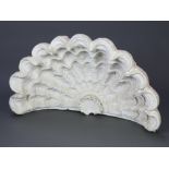 A Regency style plaster shell shaped niche 55cm h x 87cm