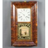 Jerome & Company, an American 30 hour striking wall clock with 23cm dial, Roman numerals,