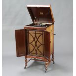 A His Masters Voice standard gramophone the lid marked Waddington & Sons Ltd. 58 Bond Street,