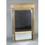A 19th Century French rectangular bevelled plate over mantel mirror contained in a gilt frame with