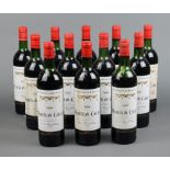 Twelve bottles of 1975 Baron Philippe de Rothschild Mouton Cadet, shipped by Edward Young &