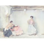 Sir William Russell Flint (1880-1969), a coloured print "Casilda's White Petticoat" signed in pencil