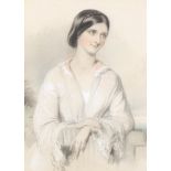 A Victorian pastel portrait of Charlotte Elliott Grenfell aged 15, unsigned, 40cm x 30cm Some