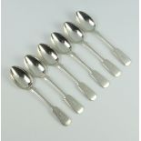 A set of 6 Victorian silver Old English teaspoons Exeter 1867, 132 grams