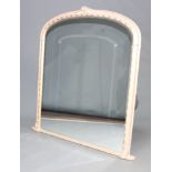 A 20th Century Victorian style bevelled plate over mantel mirror contained in a decorative gilt