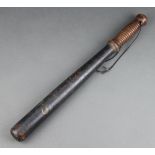 A 19th Century turned and painted Special Constables truncheon 45cm