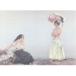 Sir William Russell Flint (1880-1969), a coloured print "Rosa and Marissa" signed in pencil to the