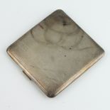 A silver engine turned cigarette case Birmingham 1934, 94 grams