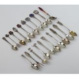 A quantity of silver souvenir spoons, gross weight 230 grams