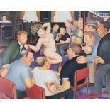 Beryl Cook, (1926-2008), coloured print signed in pencil "Lunchtime Refreshment" 52cm x 63cm