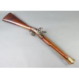 Bond of London, an 18th Century brass canon barrel Blunderbuss, the 40cm barrel with London proof