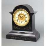 Ansonia, an American 8 day striking mantel clock with porcelain dial, Roman numerals, contained in