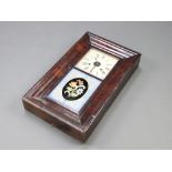 Jerome, a 19th Century American 30 hour clock with square painted dial contained in a mahogany