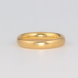 A 22ct yellow gold wedding band size J 1/2, 4.5 grams