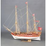 A model of the galleon Norskie Love 108cm h 110cm w x 17cm d