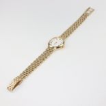 A lady's 9ct yellow gold oval Bueche Girod wristwatch on a ditto strap no.802000628020, gross weight