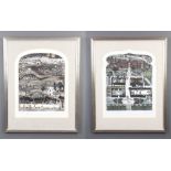 Graham Clarke, (born 1941), History of England limited edition prints "Hampton Tennis Court" no.6 of