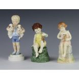 Three Royal Worcester figures - Friday's Child is Loving and Giving 3523 14cm, Wednesday's Child
