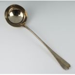 A Victorian silver Old English pattern rat tail ladle, London 1894, 282 grams
