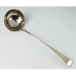 A George IV silver Old English pattern ladle London 1824, 158 grams, bears monogram