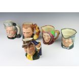 A Royal Doulton Touchstone A mark jug 15cm, a ditto Vincent Van Gogh D7151 18cm, Mark Twain D6654