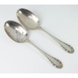 A pair of Danish silver serving spoons 234 grams