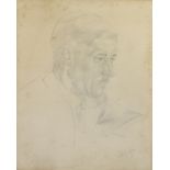 Stanley Spencer 1891-1959, pencil drawing signed, portrait of Albert Victor Dunlop 50cm x 40cm There