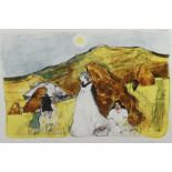 ** Gill Watkiss (born 1938), artists proof lithograph signed and inscribed in pencil "Harvesting