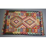 A Chobi Kilim rug with all over geometric design 154cm x 100cm