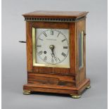 A 19th Century fusee wire driven bracket timepiece with 9cm brass back plate and 9cm cylinder dial