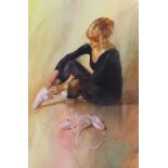 John Scarland, watercolour signed, study of a ballet dancer 50cm x 33cm