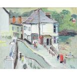 ** Fred Yates (1922-2008), oil on board signed and with MWFA label on verso "Fowey" 31cm x 39cm **
