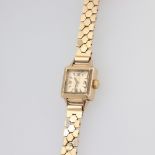 A lady's 9ct yellow gold Longines wristwatch on a ditto bracelet 17.2 grams including glass