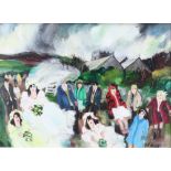 ** Gill Watkiss (born 1938), oil on canvas signed and inscribed on verso "Towednack Church", wedding