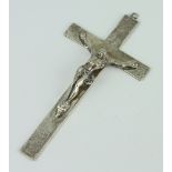 A silver crucifix, maker Goldsmiths and Silversmiths Co. Ltd. London 1935, 16cm, 104 grams