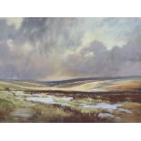 Barry Watkin, pastel signed, extensive West Country moorland scene 47cm x 60cm