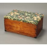 A 19th Century camphor box with upholstered hinged lid 34cm h x 72cm w x 45cm d Lock to the interior