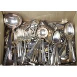 A quantity of mixed plated cutlery