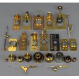 A quantity of various 19th Century and later microscope lenses and component parts
