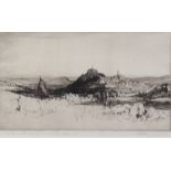 Malcolm Osborne (1880-1963) etching, signed in pencil, inscribed on verso Le Puy France 25cm x 41cm