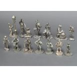Five Royal Hampshire figures of street musicians and vendors and 8 others