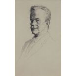Thomas Strang (1859-1921), etching of Neil Munro (renowned Scottish writer) 37.5cm x 23cm, label