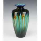 A Studio Ceramic vase with slip glaze decoration 30cm