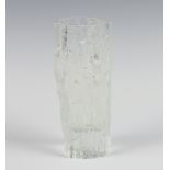 A clear glass Studio vase 17.5cm