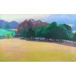 Lisa Micklewright born 1963, oil on canvas, inscribed on verso "A Summer Copse" 64cm x 101cm