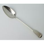 A George III silver basting spoon with engraved monogram London 1815, 98 grams