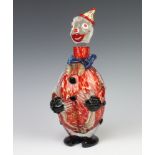 A Murano glass decanter in the form of a standing clown 35cm (stopper chipped)