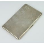 An Art Deco silver engine turned cigarette case Birmingham 1937, gross weight 206 grams